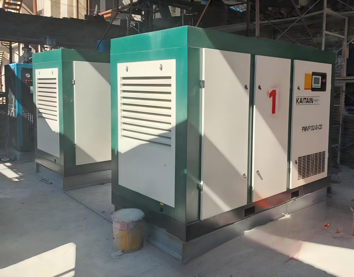 毕节某水泥厂新进2台开山空压机